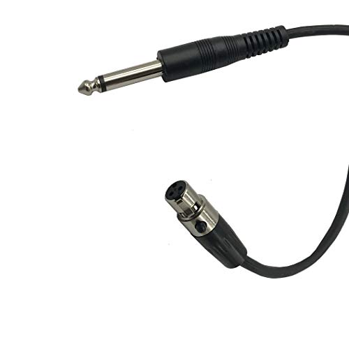 Seadream 1/4″ inch Male to 3 Pin Mini XLR Female Electric Guitar bass Instrument Cable Wire Cord for akg Body Pocket Pack Transmitter Wireless System Mini XLR to 1/4” 6.35mm (Black 5FT)