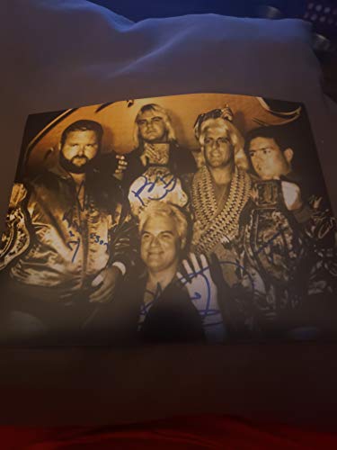 WWE WWF WCW 4 FOUR HORSEMEN RIC FLAIR TULLY ARN JJ WINDHAM SIGNED 8X10 PHOTO AUTOGRAPH