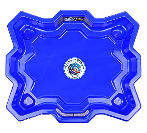 Aimoly Stadium Battle Arena for Beyblade Battling Game Metal Fusion Arena (Blue)