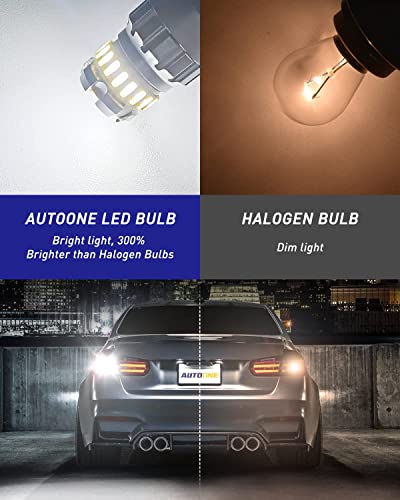 AUTOONE 1157 LED Bulb White 6500K, 2057 2357 7528 BAY15D LED Bulbs for Backup/Reverse Light, Tail Light, Brake Light, 300% Brighter Canbus Ready Plug and Play LED Bulbs, Pack of 2 | The Storepaperoomates Retail Market - Fast Affordable Shopping