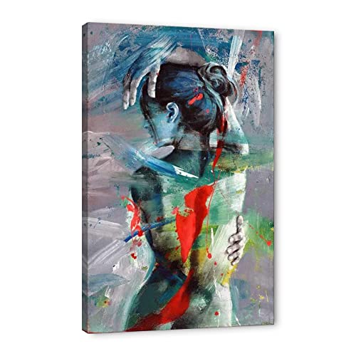 Girl Beautiful Back Photography Wall Art Woman Body Art Canvas Painting Art Print Modern Abstract Pop Artwork House Wall Decorations for Dorm Apartment Gallery-Wrapped Ready to Hang – 28″x44″