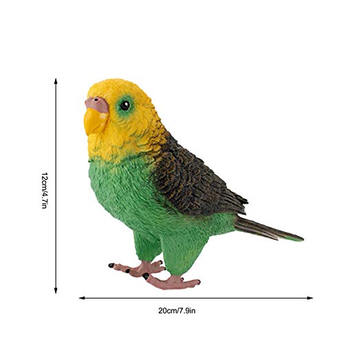Cute Parrot Figurines Resin Artificial Bird Model Miniature Home Garden Bedroom Desk Ornaments Decor DIY Craft Budgie Parakeet Cockatiels Animal Statues Handmade Toy Best Gift for Kids & Adults (E) | The Storepaperoomates Retail Market - Fast Affordable Shopping