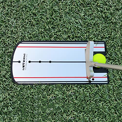 Golf Putting Alignment Mirror | Portable Golf Putting Training Aid Size 12”X6“ for Indoor and Outdoor Golf Putting Practice