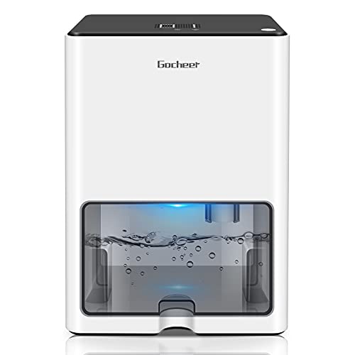 Gocheer 4000ml(135oz) Dehumidifiers for Home, 7000 Cubic Feet(720 Sq.ft) Quiet Dehumidifier for Bathroom with Auto-Off and 2 Working Modes, Portable Small Mini Dehumidifiers for Bedroom Basement RV Closet Apartment Camper Large Room