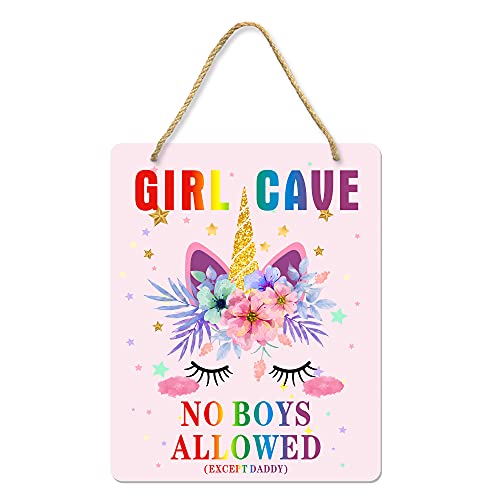 Uflashmi Girl Cave Sign, Little Baby Girl Room Decor Bedroom Wall Decor, 8×10 inch Metal Aluminum | The Storepaperoomates Retail Market - Fast Affordable Shopping
