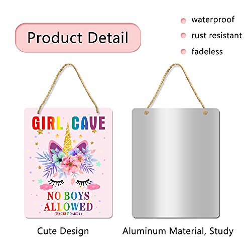 Uflashmi Girl Cave Sign, Little Baby Girl Room Decor Bedroom Wall Decor, 8×10 inch Metal Aluminum | The Storepaperoomates Retail Market - Fast Affordable Shopping