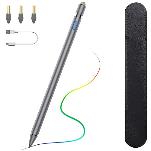 TiMOVO Stylus Pen for iPad, Apple Pencil for iPad 10/9/8/7/6th Generation,2022 iPad Pro 12.9/11,iPad Air 5/4/3,Mini 6/5 Precise Writing/Drawing, Palm Rejection Apple Pen for Touch Screen,Space Gray