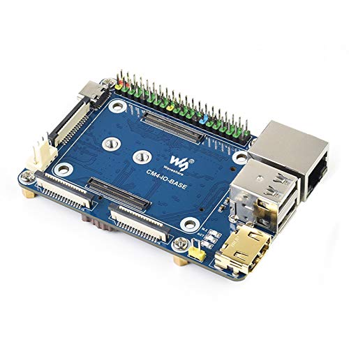 Mini Base Board for Raspberry Pi Compute Module 4, with Standard CM4 Socket and Raspberry Pi 40 PIN GPIO Header, Onboard Multiple Connectors, Suitable for Compute Module 4 Lite/EMMC Series Module