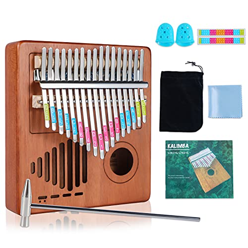 Kalimba 17 Keys Thumb Piano， Portable Mbria Finger Piano Gift for Kids and Beginners