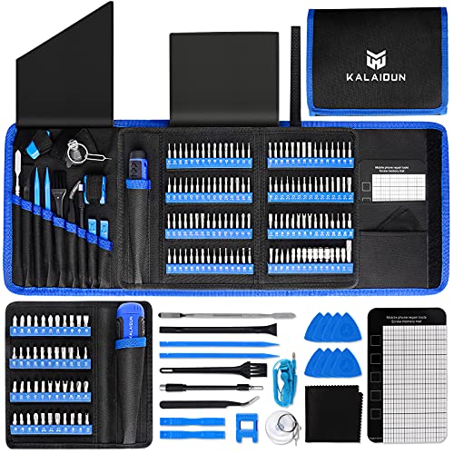 KALAIDUN 190 in 1 Precision Screwdriver Sets with 164 Bits,Magnetic Screwdriver Kit Repair Tool Kit for iPhone,Computer,Xbox,PS4,Nintendo,Laptop,Tablet,Game Console（Blue）