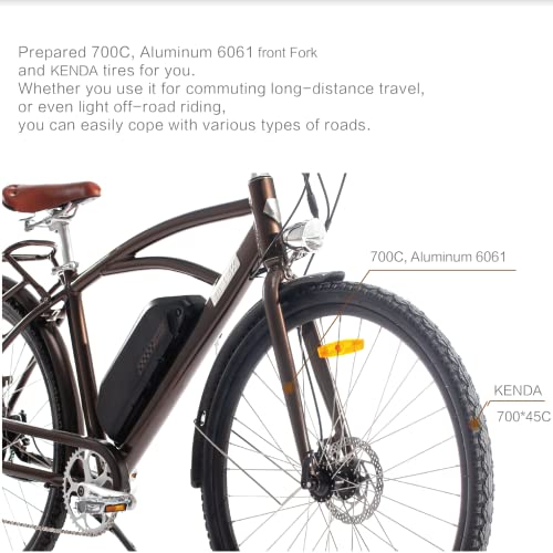 Electric Bike for Adults Urban EBike 28″ 500W BaFang Motor City Cruiser Adult Electric Bicycles 48V 614.4W Removable Larger Battery LG Cells UL | The Storepaperoomates Retail Market - Fast Affordable Shopping
