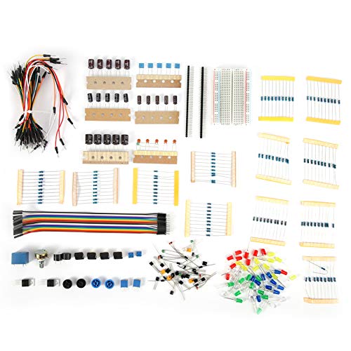 Basic Component Kit High Accuracy 400 Hole Breadboard Experimental Accessories Component Kit Assortment Component Starter Kit for Electronic Circuit