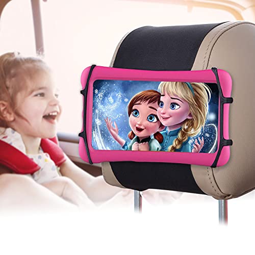 Car Headrest Tablet Holder, 360° Rotating Tablet Holder for Car Back Seat Children, Compatible with 7-10.5 inches Tablet/iPad/iPad Mini/Nintendo Switch