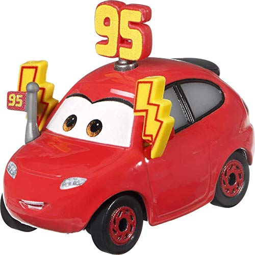 Disney Cars Maddy Mcgear, Miniature, Collectible Racecar Automobile Toys Based on Cars Movies, for Kids Age 3 and Older, Multicolor