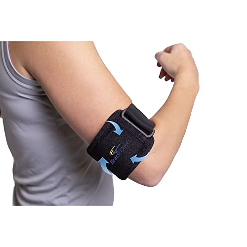 Brace Direct Tennis & Golf Elbow Cold Gel Therapy Compression Brace – Reusable Ice Pack Wrap with Strap- Pain Relief for Tendonitis, Injuries, Medial Epicondylitis, Joint Pain