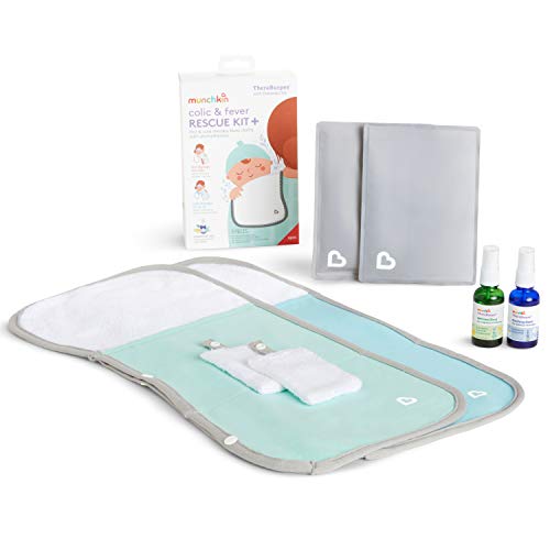 Munchkin® Theraburpee with Essential Oils: Colic & Fever Rescue Kit + with Hot & Cold Therapy Burp Cloths & Aromatherapy