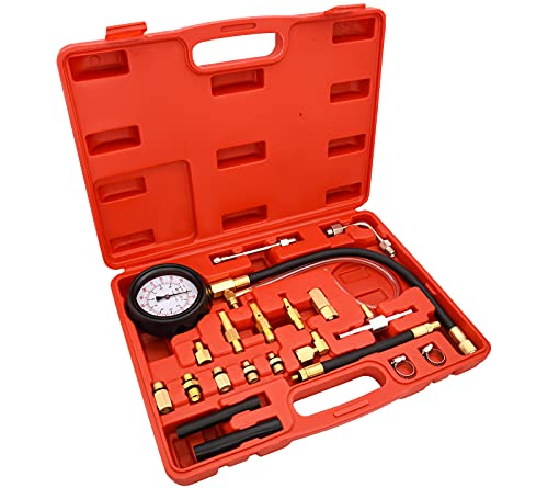 WENBIAO 0-140PSI Fuel Injector Injection Pump Pressure Tester Gauge Kit Car Tools,Fuel Pressure Gauge Updated TU-114 Fuel Pressure Tester Kit Gas Oil Pressure Tools for Cars and Trucks