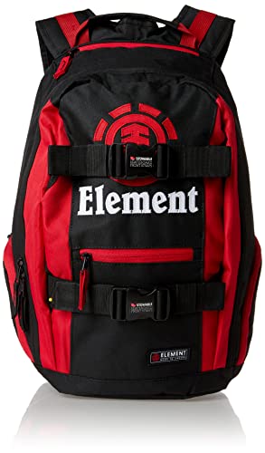 Element Men’s Mohave Backpack – Lightweight -School Bookbag -With Skate Straps, Black Red