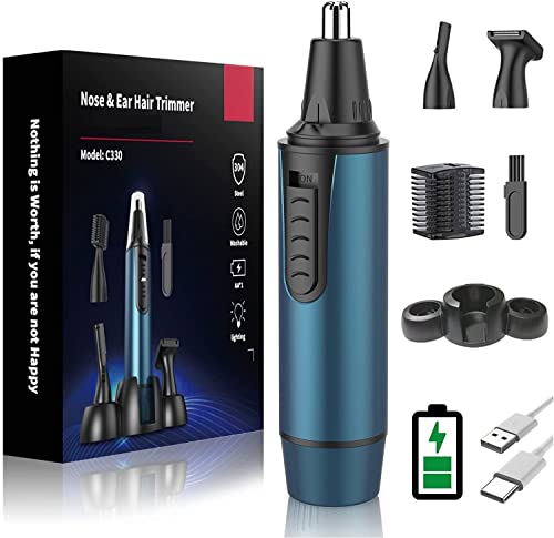 AREYZIN Ear and Nose Hair Trimmer Professional USB Rechargeable Nose Trimmer for Men and Women Nose Clippers Eyebrow Facial Hair Trimmer Body Grooming Kit IPX7 Waterproof Dual Edge Blades | The Storepaperoomates Retail Market - Fast Affordable Shopping
