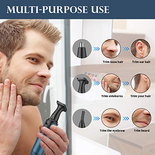 AREYZIN Ear and Nose Hair Trimmer Professional USB Rechargeable Nose Trimmer for Men and Women Nose Clippers Eyebrow Facial Hair Trimmer Body Grooming Kit IPX7 Waterproof Dual Edge Blades | The Storepaperoomates Retail Market - Fast Affordable Shopping