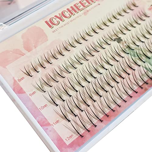 Mix Length In One Tray 8/9/10/11/12mm Grafting False Eyelashes Individual Lashes Fairy Style A Shape 10D Mink Eye Lash Extension Handmade Grafting Cluster (Fairy-mix)