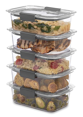 Rubbermaid Brilliance Storage 24-Piece Plastic Lids | BPA Free, Leak Proof Food Container, Clear & Brilliance Food Storage Container, BPA free Plastic, Medium, 3.2 Cup, 5 Pack, Clear | The Storepaperoomates Retail Market - Fast Affordable Shopping