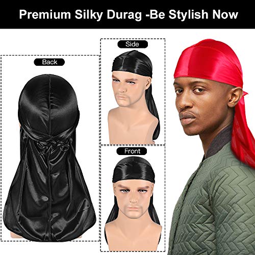 4+2 Silky Durags with Wave Brush for Men 360, Curved Medium/Hard Hair Brush Kits,A | The Storepaperoomates Retail Market - Fast Affordable Shopping