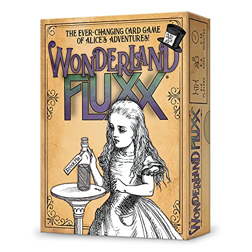Looney Labs Wonderland Fluxx – Board Game 2-6 Players – Board Games for Family – 5-20 Minutes of Gameplay – Games for Family Game Night – Kids and Adults Ages 8+ – English Version
