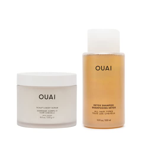 OUAI – Detox Shampoo Full Size + Scalp & Body Scrub Full Size