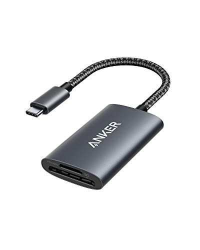 Anker USB-C SD 4.0 Card Reader, PowerExpand+ 2-in-1 Memory Card Reader, for SDXC, SDHC, SD, MMC, RS-MMC, Micro SDXC, Micro SD, Micro SDHC Card, UHS-II, and UHS-I Cards