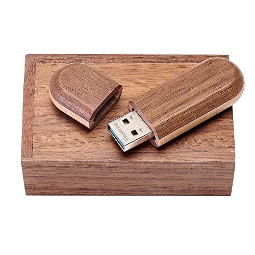 USB Flash Drive Two-Tone Color Wood USB 3.0 Memory Stick Pen Drives with Wooden Box (32GB-3.0)