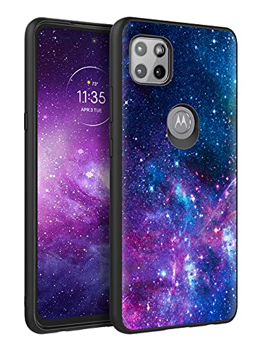 BENTOBEN Compatible with Moto One 5G Ace Case (2021), Moto G 5G Case, Slim Fit Glow in The Dark Soft Flexible Bumper Protective Shockproof Anti Scratch Non-Slip Cases for Moto One 5G Ace 6.7″, Nebula
