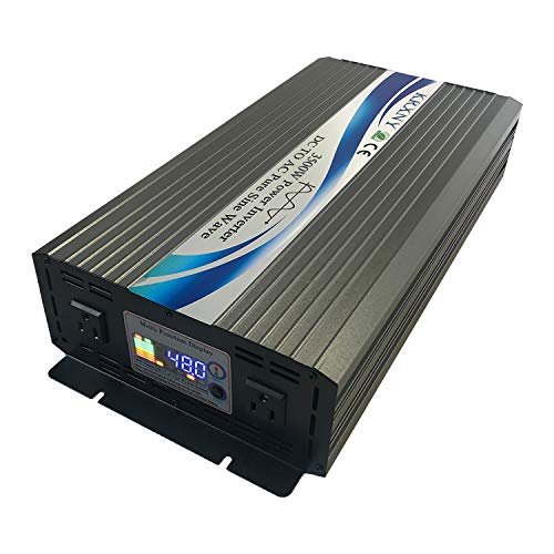 KRXNY 3500W 48V DC to 110V 120V AC Power Inverter Pure Sine Wave with LCD Screen for Off Grid Solar System