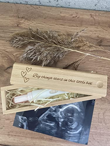 Pregnancy Test Keepsake Box for Baby Announcement to Partner Wooden Baby Keepsake Box | The Storepaperoomates Retail Market - Fast Affordable Shopping