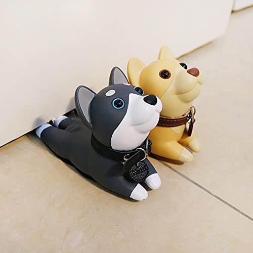Cute Door Stopper, Door Stop Decorative Animal Doorstop Door Wedge,Cute Style Door Wedge for Home and Office (Husky+Shiba Inu) | The Storepaperoomates Retail Market - Fast Affordable Shopping