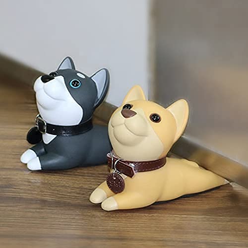 Cute Door Stopper, Door Stop Decorative Animal Doorstop Door Wedge,Cute Style Door Wedge for Home and Office (Husky+Shiba Inu) | The Storepaperoomates Retail Market - Fast Affordable Shopping