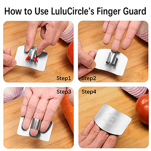 Finger Guards for Cutting, Stainless Steel 304 Finger Guard for Cutting Food, Finger Protectors, Finger Protector, Avoid Hurting when Slicing and Dicing, 2 Pieces | The Storepaperoomates Retail Market - Fast Affordable Shopping