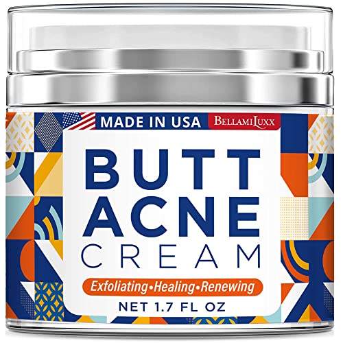 Butt Acne Clearing Cream, Butt & Thigh Acne Clearing Cream – Moisturizing & Exfoliating Formula for Acne, Pimples, and Dark Spots