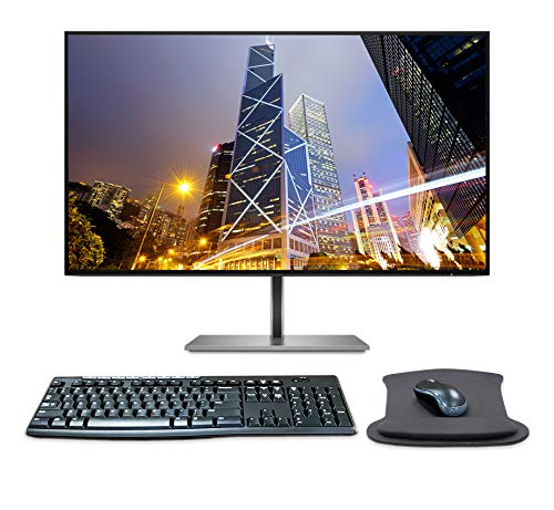 HP Z27u G3 27 Inch 2560 x 1440 QHD IPS LED-Backlit LCD Monitor Bundle with Blue Light Filter, HDMI, DisplayPort, USB Type-C, Gel Mouse Pad, and MK270 Wireless Keyboard and Mouse Combo