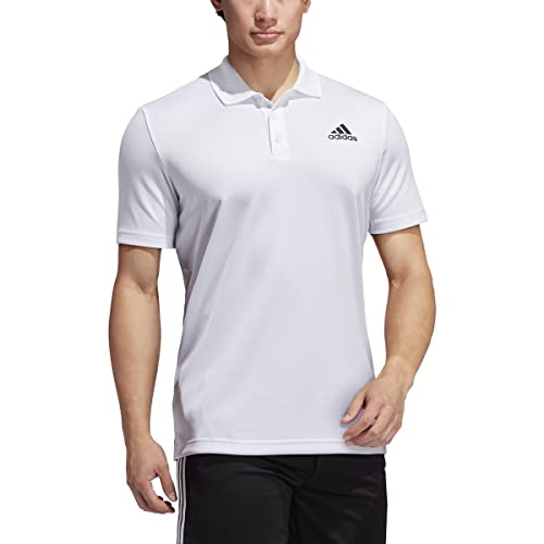 adidas mens Designed 2 Move 3-stripes Polo Shirt, White/Black, X-Small US