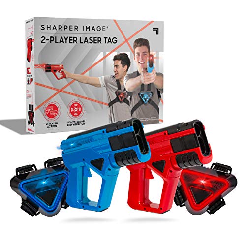 Sharper Image Two-Player Toy Laser Tag Gun & Vest Armor Set for Kids, Safe for Children and Adults, Indoor & Outdoor Battle Games, Combine Multiple Sets for Multiplayer Free-for-All!