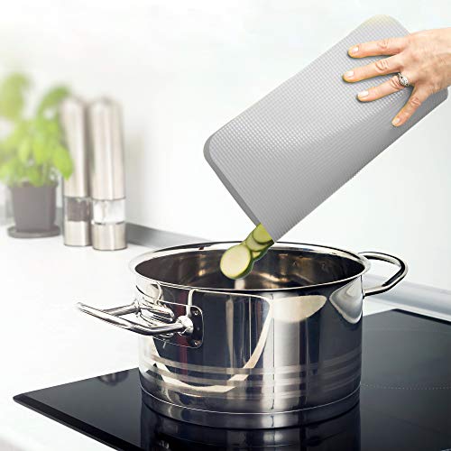 Simply Genius (4 Piece) Extra Thick Large 11.5″ x 15″ Cutting Boards for Kitchen Prep, Non Slip Flexible Cutting Mat Set, Dishwasher Safe, BPA Free Plastic Chopping Mats Meats Vegetables, Gray | The Storepaperoomates Retail Market - Fast Affordable Shopping