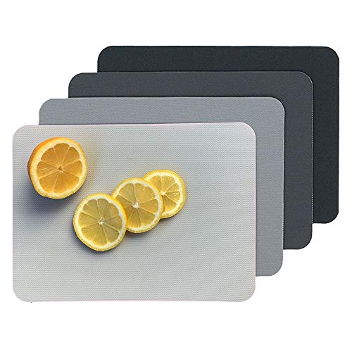 Simply Genius (4 Piece) 8″ x 11″ Extra Thick Small Cutting Boards for Kitchen Prep, Non Slip Flexible Cutting Mats, Dishwasher Safe, BPA Free Plastic Chopping Mats for Meats Vegetables, Gray | The Storepaperoomates Retail Market - Fast Affordable Shopping