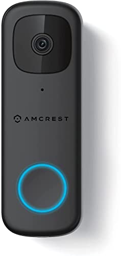 Amcrest 4MP Video Doorbell Camera Pro, Outdoor Smart Home 2.4GHz and 5GHz Wireless WiFi Doorbell Camera, Micro SD Card, AI Human Detection, IP65 Weatherproof, 2-Way Audio, 164º Wide-Angle Wi-Fi AD410