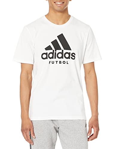 adidas Men’s Futbol Logo Tee, White, X-Large