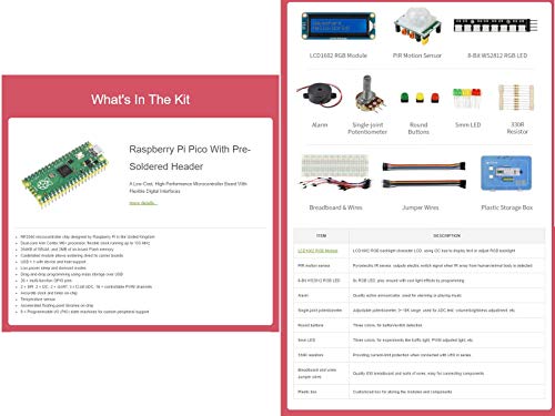 waveshare for Raspberry Pi Pico Basic Starter Kit with Rich Tutorials and Resources,Fast Getting Started with Raspberry Pi Pico and MicroPython Programming for Raspberry Pi Beginners | The Storepaperoomates Retail Market - Fast Affordable Shopping