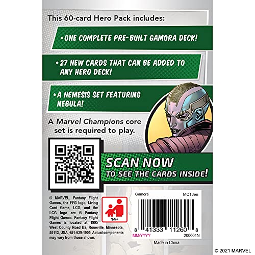 Marvel Champions The Card Game Gamora Hero Pack | Strategy Card Game for Adults and Teens | Ages 14+ | 1-4 Players | Average Playtime 45-90 Minutes | Made by Fantasy Flight Games | The Storepaperoomates Retail Market - Fast Affordable Shopping