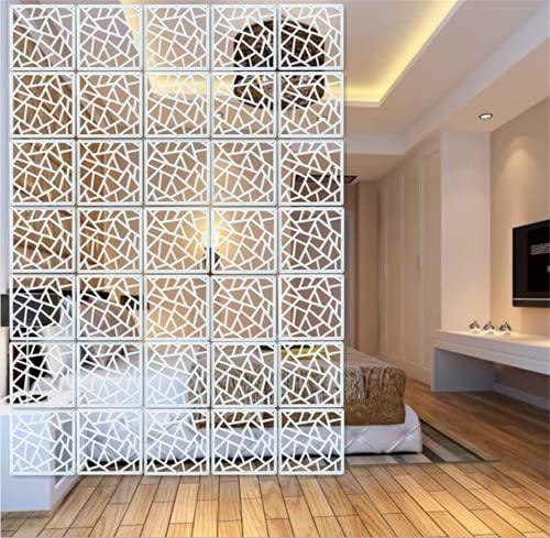 BMIDOT 12Pcs/Set Hanging Room Divider White Room Screen Divider Panels Home Panel with All Accessories 11.4×11.4 Inch