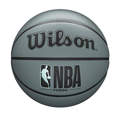 WILSON NBA Forge Series Indoor/Outdoor Basketball – Forge, Blue Grey, Size 7-29.5″