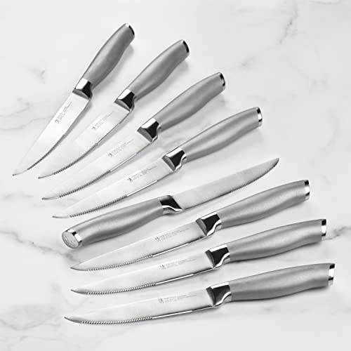 Henckels Forged Modernist 20 Piece Self Sharpening Knife Set with Stainless Steel Handles & Black Knife Block | The Storepaperoomates Retail Market - Fast Affordable Shopping
